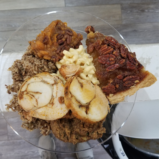 Thanksgiving Dinner in a bowl.